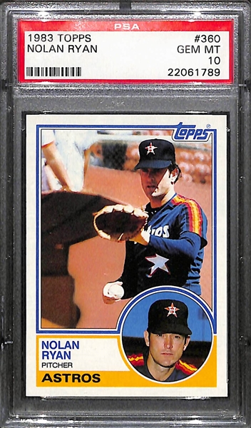 GEM MINT 1983 Topps Nolan Ryan #360 Graded PSA 10! 